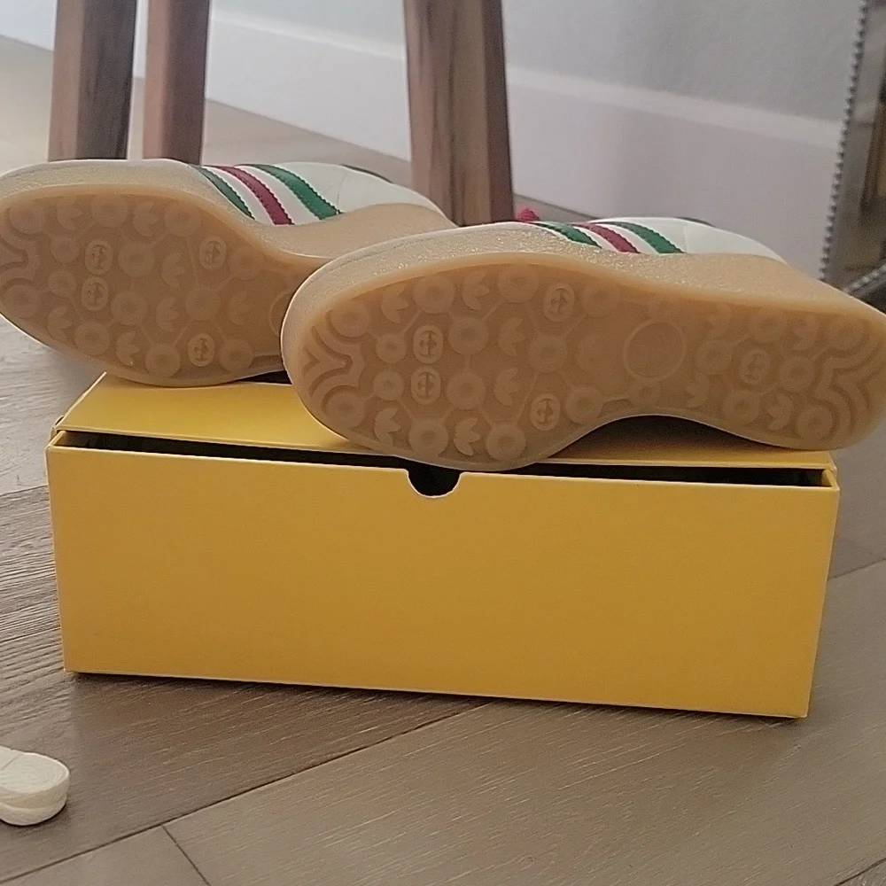 New Gucci X Adidas Gazelle Wedge Sneakers, Size 37, 7 - Picture 3 of 9